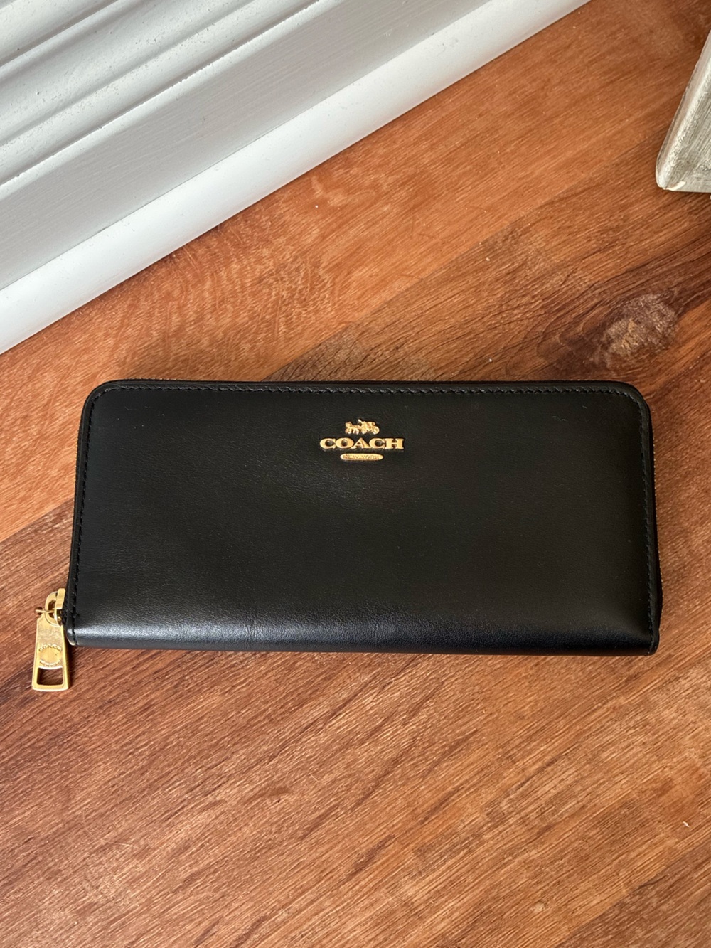 Coach Slim Accordion Zip Refined Leather Wallet, 73738